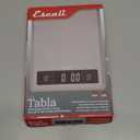 Escali T115S Ultra Thin Kitchen, Office, Herb Scale, Tare Functionality, LCD Digital Display, 11lb Capacity, Silver