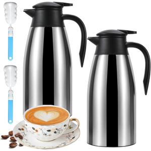 ThermoCafe 70 Oz Double Walled Vacuum Insulated Stainless Steel Carafe - Keeps Coffee & Water Hot for 12 Hours