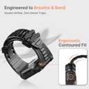 Fullmosa Compatible with Apple Watch Bands 49mm Ultra3/2/1, Rugged Apple Watch Strap Ultra with Military Grade Shockproof Bumper Case & Screen Protector for Men Women, Black
