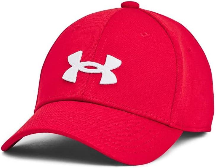 Under Armour Boys' Blitzing Cap Stretch Fit (Small-Medium, (600) Red / / White)