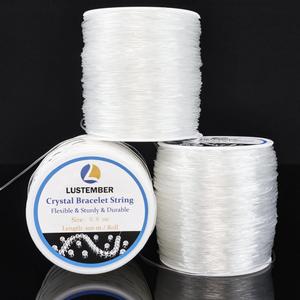 0.8 mm Stretchy Bracelet String, 3 Rolls Durable Elastic String, Clear Bead Cord for Bracelets, Necklaces, Beading, and Jewelry Making (300 m)