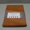 MOSAYT Vinyl Placemats Set of 6-12 X 17 Inch - Faux Leather 100% Waterproof Oil-Proof Wipeable PU Place Mats, Heat Resistant Reversible Table Mats for Kitchen, Dining, Outdoor (Reddish Brown)