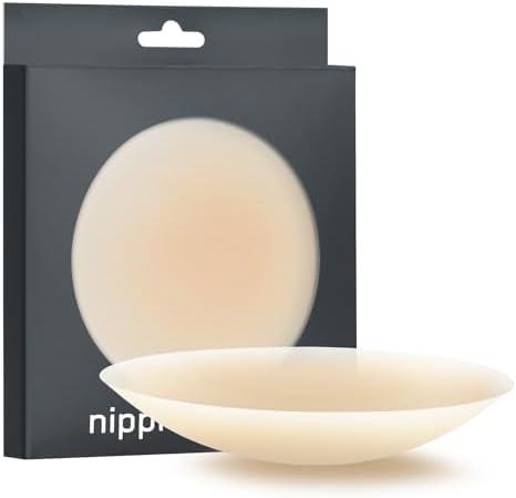 Dealswin Nipple Covers Silicone Breast Pasties: Seamless and Ultra Thin Adhesive Petals, Reusable Sticky Nipplecovers Nude for Women