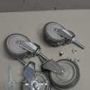 Finnhomy Caster Wheels 3 Inch Set of 4 Heavy Duty Threaded Stem Casters 5/16"-18x1-1/2 Swivel Rubber Industrial Castors Locking Wheels for Wire Shelving/Furniture/Carts Load Bearing 720 Lbs Gray