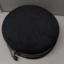 ALEVMOOM Upgraded 19.7" Collapsible Stool + 1.38" Thicker Cushion, Portable Telescoping Stool Foldable for Adults, 1000lbs Max Weight, Heavy Duty Portable Chair for Outdoor Travel&Camping (XX-Large, Deep Black)