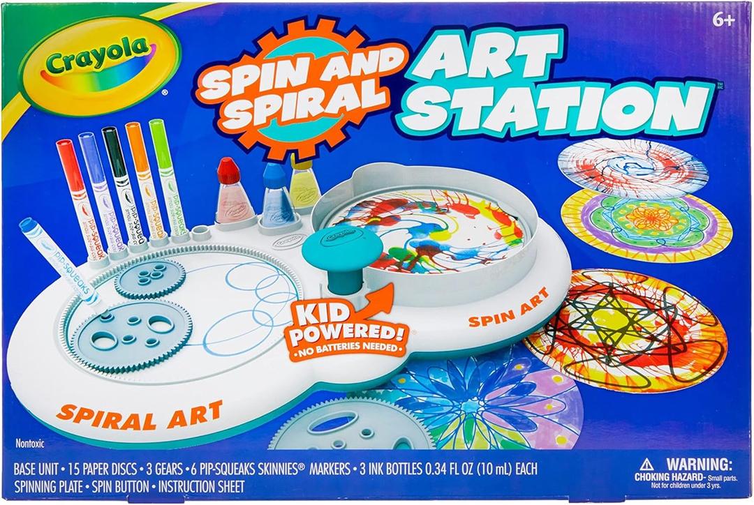 Crayola Spin & Spiral Art Station, DIY Crafts, Toys for Boys & Girls, Gift, Age 6, 7, 8, 9