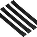PATIKIL Towel Bands, 4 Pack Elastic Beach Chair Towel Clips Windproof Towel Holder Silicone Rubber Bands Straps for Beach Pool Cruise Chairs, Black