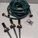 Melnor 65191AMZ Adjustable Spike Set Sprinkler Bundle, Green, Yellow