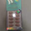 BTArtbox Press On Nails Oval - Soft Gel Press on Nails Oval Nails Fake Nail with Nail Glue, Fit Perfectly, Reusable Glue On Nails in 16 Sizes, Taro Milkshake