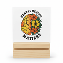 Mental Health Matters Psychologist Gift Clear Desk Decor Signs, Graduation Gift for Psychiatrist Acrylic Plaque, Appreciation Thank You Gifts Mental Health Therapist Office Decor Signs