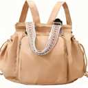 Multifunctional Diaper Bag Tote for Women Convertible Everyday Tote Backpack Large Capacity Bag with 15 Compartments (Khaki)