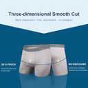 BAMBOO COOL Men's Underwear Boxer Briefs Fly with Built-in 3D Pouch Comfortable Cool Underwear for Men 4 Pack (M)