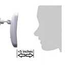 JiBen Square LED Lighted 10X Magnifying Makeup Mirror, Power Locking Suction Cup, Bright Diffused Light and 360 Degree Rotating Adjustable Arm, Portable Cordless Home and Travel Bathroom Vanity Mirror (White)