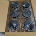 Novelinks 32 oz Clear Plastic Jars with Lids, 6 Pack Large Plastic Mason Jars with Lids 32oz, Reusable Quart Containers for Kitchen Organization (6 Pack,Black)