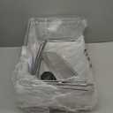 Delamu 3 Tier Rolling Cart for Kitchen, Bathroom, Office, Acrylic Utility Storage Carts with 2 Lockable Wheels, Ideal for Small Spaces, Pantry, Classroom, Makeup Organizer, Dorm Storage, Clear