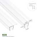 2 Pack, Clear Plastic Shower Door Bottom Seal, 78INCH Long,