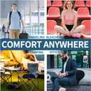 Portable 3D Breathable Seat Cushion Foldable, Soft & Lightweight for Airplane Travel Stadium Cushion