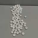 arricraft 80 Pcs Christmas Snowman Wooden Beads, 7 Styles Snowman Theme Printed Wood European Beads Large Hole Round Bead for Christmas Party Decor DIY Craft Supplies