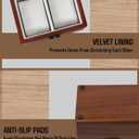 Watch Box, Watch Travel Case for Men, Wood Watch Organizer for Woman, Portable Protection 2-Slot Watch Display Storage Case, Rich Walnut