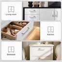 Brushed Nickel Cabinet Pull Handles 30 Pack  128mm (5") Hole Spacing, 20mm (0.79") Width  Stainless Steel Modern Drawer Handles for Kitchen & Bathroom Cabinets