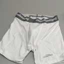 COOLOMG Youth Boys Compression Shorts with Protective Cup Sliding Underwear for Baseball Football Lacrosse Hockey (X-Large, White)