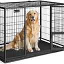 Feandrea Heavy-Duty Dog Crate, Metal Dog Kennel and Cage with Removable Tray, XXL for Large Dogs, 48 x 29.3 x 31.7 Inches, Black UPPD003B01