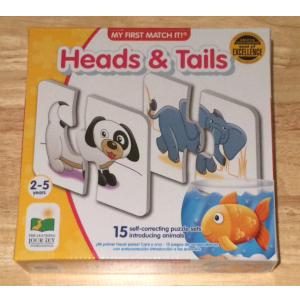 The Learning Journey: My First Match It! - Head and Tails - 15 Self-Correcting Animal Memory Matching Puzzles Games - Educational Activities for Learning - Preschoolers Age 2-5 - Award Winning Toys (30 pieces)
