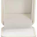 Oirlv Elegant White Ring Box Leather Engagement Ring Box Jewelry Gift Box for Wedding Proposal Velvet Interior Ring Case