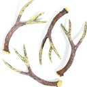 Fun Express Deer Antlers Resin Table Decorations 12 Pack - Realistic Faux Antler Decor for Forest Woodland Christmas Party | Rustic Wedding Centerpieces & Hunting Lodge Themed Events