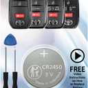 Key Fob Replacement Batteries for Toyota,CR2450 3V Lithium Batteries,for Sienna, Corolla Cross, RAV4 Prime, Venza, Prius, Tundra, Grand Highlander, Tacoma, Crown, Sequoia, bZ4x Smart Proximity Remote