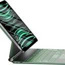 HOU Keyboard Case for iPad Air 11 inch 2025 (M3)/2024 (M2)&iPad Pro 11 Inch(4th/3rd/2nd/1st) Gen 2022,iPad Air 5th&4th Generation Case with Keyboard,Magic-Stand, Multi-Touch Trackpad,Backlight,Green