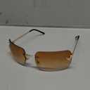 Rectangle Y2k Sunglasses for Women Men Cute Small Clear Frameless Tinted Lens 2000S Fashion Shades Butterfly