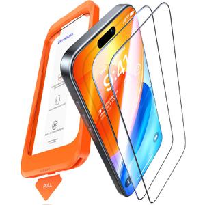 UltraGlass UNBREAK TOP 9H+ Armor for iPhone 16 Screen Protector [No.1 Military Grade Shatterproof] Screen Protector iPhone 16 Tempered Glass 6.1" [Longest Durable] Full Coverage, 2 Pack