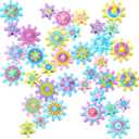 Relaxweex 36 Pcs Magnetic Gears Interchangeable Learn Magnetic Spinning Gears for Magnetism Refrigerator or Whiteboard (Macaron)