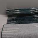 Rugshop Bohemian Stripe Stain Resistant High Traffic Living Room Kitchen Bedroom Dining Home Office Area Rug 2' x 7' Teal