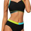 Redair Girls' 2 Piece Bikini Swimsuits Adjustable Straps with Chest Pad Girls Bathing Suit for Size: 15-16 Years