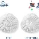 BonusLife Replacement Part Set for Oceda EasyWring Spin Mop 1-Tank System Only, 1 Handle, 1 Base, 4 Refills