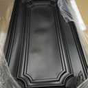 Art3dwallpanels 12 Pack Drop Ceiling Tiles, 2x4 Ft PVC Decorative 3D Wall Panel, Glue Up Ceiling Covering Panels for Basement Kitchen Bathroom, 24x48 Inch, Cover 96 Sq. Ft, Black