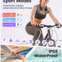 Smart Watches for Women(Answer/Make Calls), 1.27'' AMOLED Screen Activity Trackers with Heart Rate/Sleep/SpO2 Monitor, Smartwatch for iPhone/Samsung/Android,120+ Sport IP68 Fitness Watch 2Bands Violet