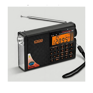 LIJIANI Shortwave Radio AIR/VHF/AM/FM/SW/Weather Bands Transistor with TF Card/Flashlight,Key Backlight, Digital Record, Alarm Clock,Sleep Timer,Powered by AA and Lithium Battery ANT Jack (RD239)