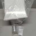 8 Inch Wall Vent Cover with Hood, Screen & Damper, Outdoor Wall Exhaust Vent Cover for Kitchen Range Hood & HVAC Duct, Galvanized Steel, White