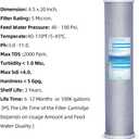 Geekpure Whole House PP Sediment and Carbon Block Replacement Filters -4.5 x 20 Inch -5 Micron-Pack of 4