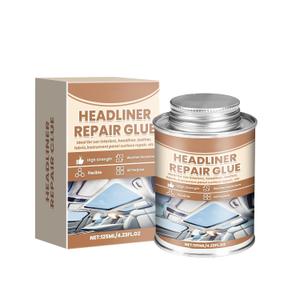 Headliner Repair Glue 125ml - Strong Bonding Automotive Adhesive for Car Roof Liner, Upholstery & Vinyl - with Brush for Fabric and Interior Surfaces