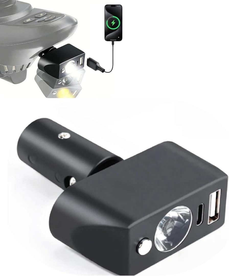 Electric Wheelchair LED Headlight, 3-Pin XLR High-Brightness Adjustable Angle Light with Controller for Night Travel - Compatible with Most Power Wheelchair Models