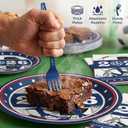 World Cup 2026 Soccer Party Decorations - 100Pcs Disposable Paper Plates and Napkins Party Supplies for Soccer Themed Birthday, Game Day Watch Parties, Fan Celebrations (For 25 Guests)