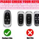 Key Fob Cover with Diamond Keychain Fit for Hyundai Car Key Holder Case Compatible with Hyundai 2023 2022 2021 2020 Sonata Santa Fe Tucson Smart Remote Key Protector, 5 Buttons (Purple-Heart)