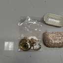 VISOOM Cute Jewelry Case for Airpods 4 Cases 2024 Cover Women, Sparkly Air pods 4 Gen Case Hard TPU Airpod Cases 4th Generation Glitter iPods 4 Cas with Bling Keychain for iPods Earbuds Airpods 4th (J-Champagne Gold)