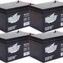 Interstate Batteries 12V 12Ah Battery (4-Count) (F2 Terminal) SLA AGM VRLA Rechargeable Replacement for APC, UPS Backup Power, Medical Devices, Security, Lighting (SLA1104C-A)