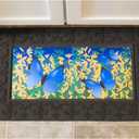 Evergreen Flag Sassafras Door Mat Tray, All-Weather Weatherproof Doormat for Indoor and Outdoor Entrance, Non-Slip Backing Entryway Front Door Mats (Fleur Scroll, 30 x 18 Inches)