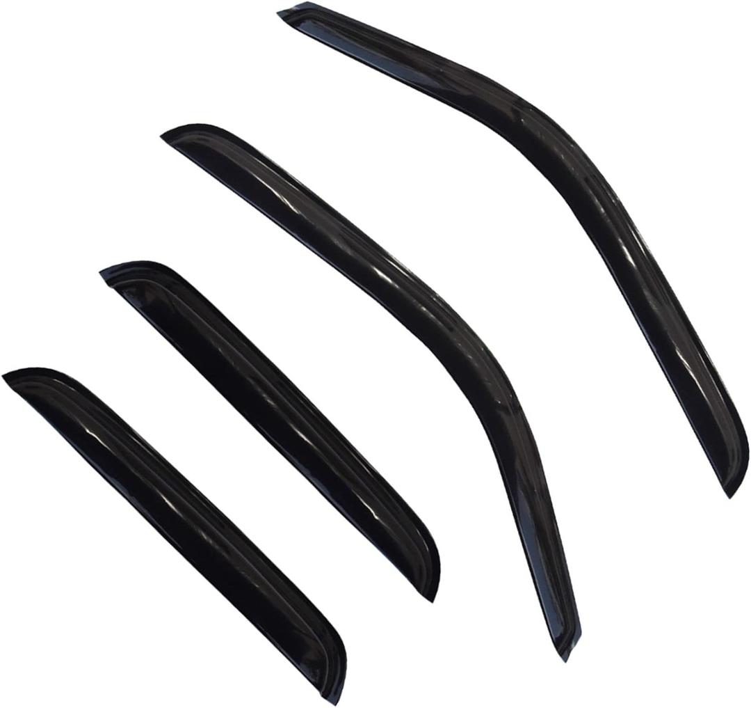 Window Visors Rain Guards Deflectors - 4-Pack Side Window Deflector Vent Shade for Car Windows Tape-On Outside Mount Acrylic Sun Rain Guard Replacement for Silverado Sierra Extended Cab 1999-2006